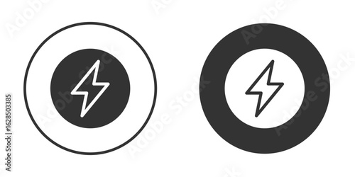 Electricity icon in black solid flat silhouette designs