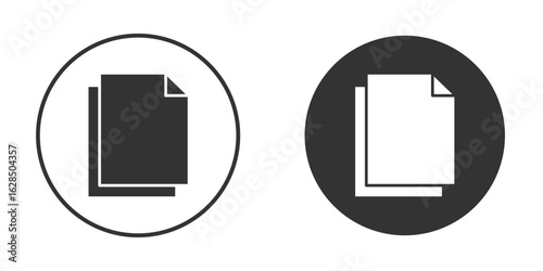 Copy icon in black solid flat silhouette designs