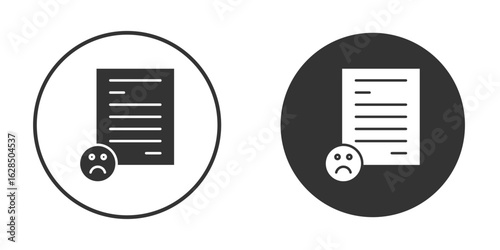 Complaint icon in black solid flat silhouette designs