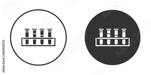 Chemistry icon in black solid flat silhouette designs