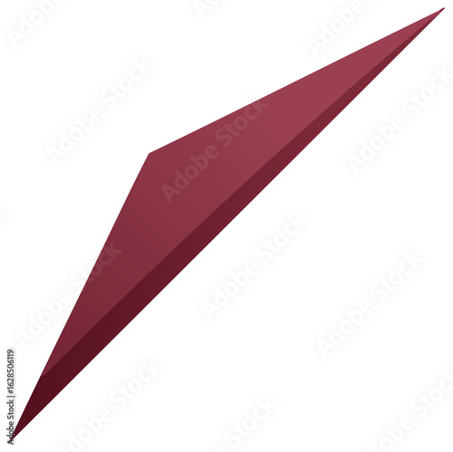 Free Download Abstract 3D Maroon Geometric Shape Modern Design Element Isolated - GFXLoad