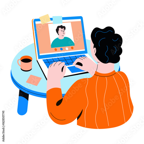 A flat style icon depicting sunhat