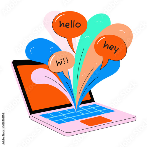 A flat style icon showing sea jelly