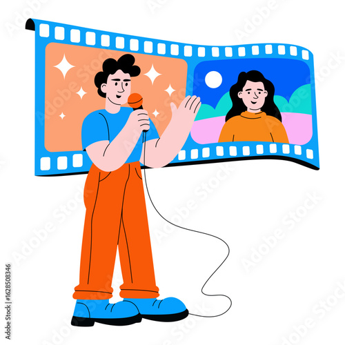 A flat style icon depicting water balloon