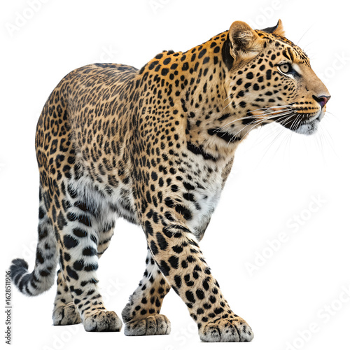 leopard on a transparent background png isolated Generative Ai