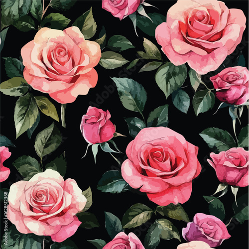 Floral Motif Ornament Seamless Pattern