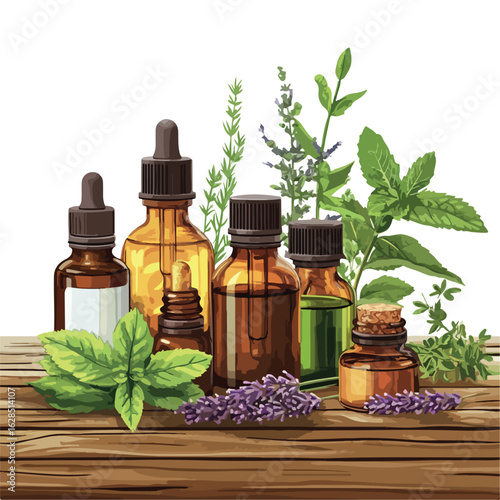 Essential Oil Bottles Collection for Aromatherapy