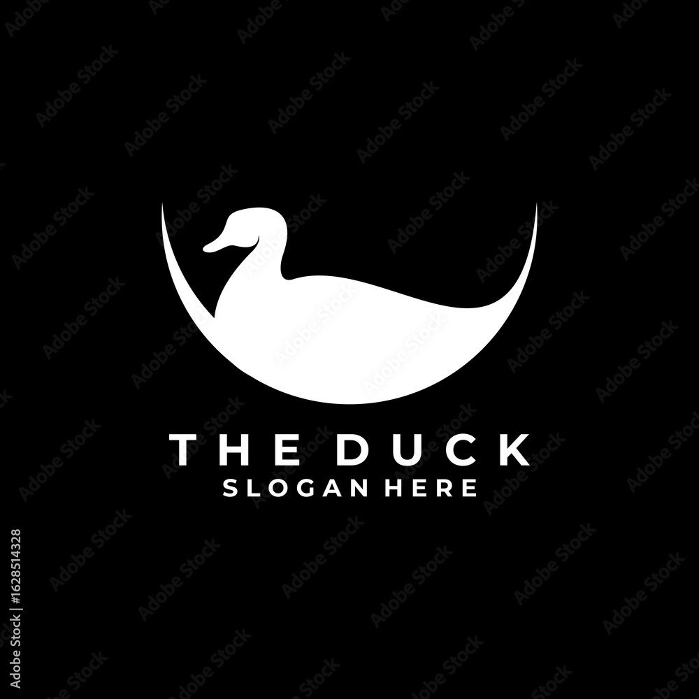 Obraz premium Duck logo design icon vector template. duck logo design