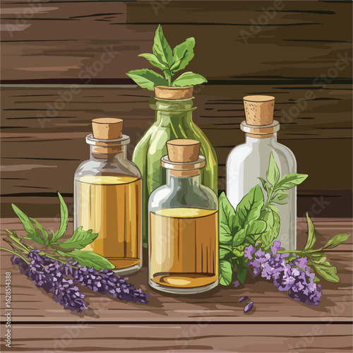 Essential Oil Bottles Collection for Aromatherapy