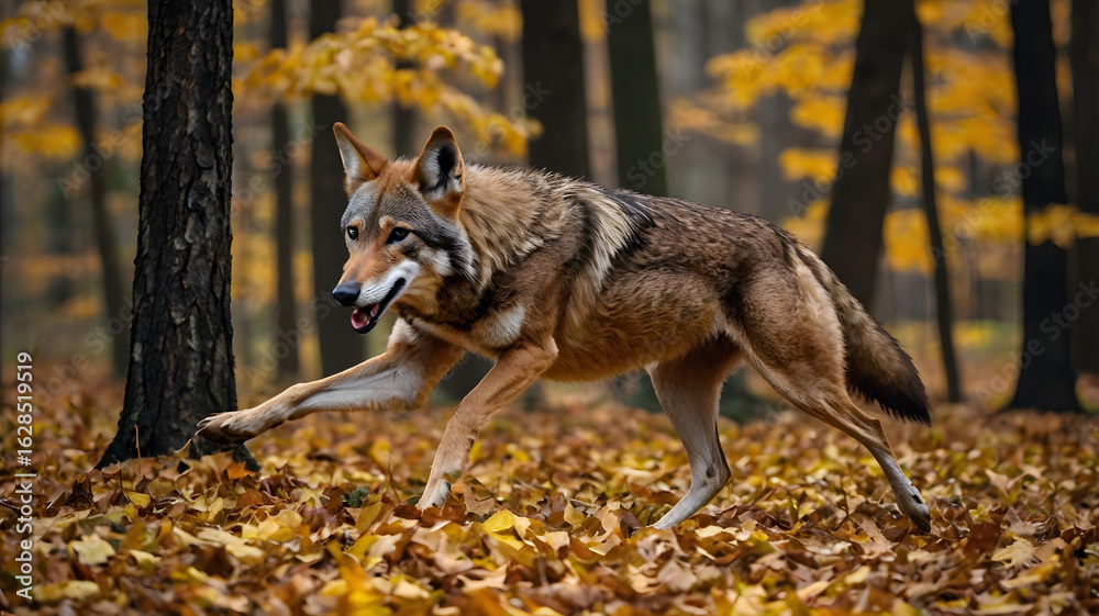 Obraz premium wolf in the woods