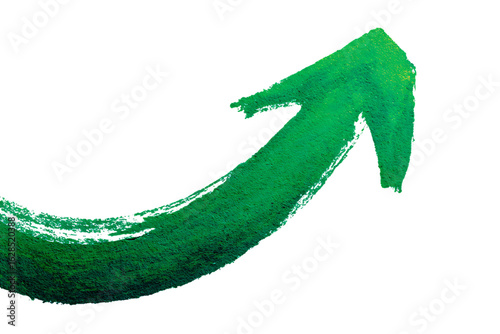 Abstract green upward arrow, growth concept