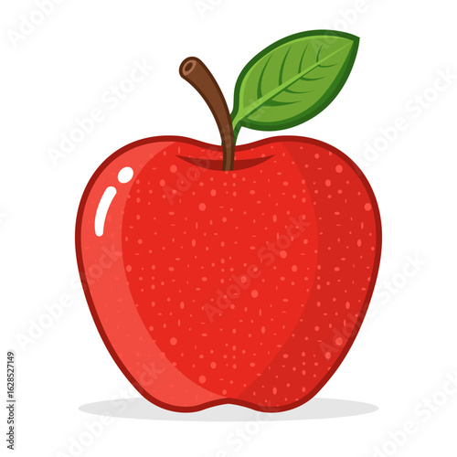 Apple vector illustration on transparent background. Health, nature and food design