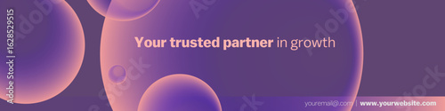 Modern Abstract Business Banner with 3D Gradient Spheres