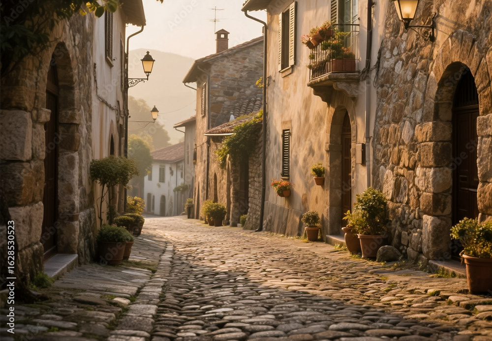 Fototapeta premium narrow street in the old town of jerusalem