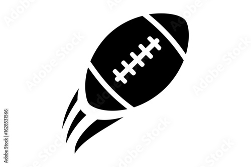 Thanksgiving vector art of an american football flying through the air isolated on white background vector