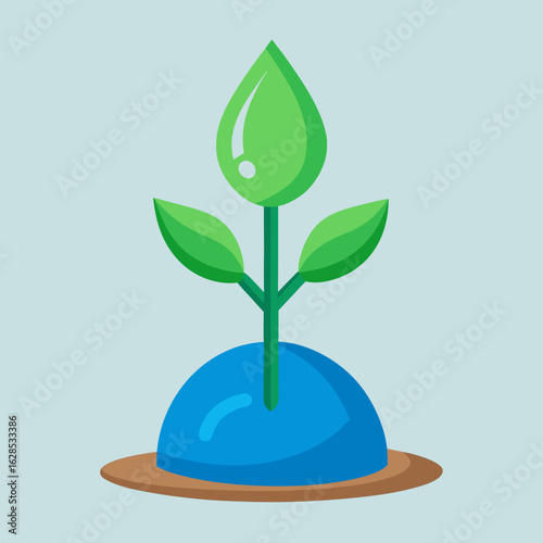 green plant growing from a tree