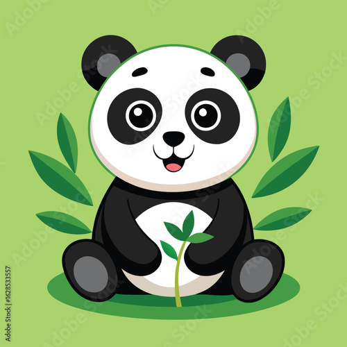 Cute cartoon panda illustration and playful designs.