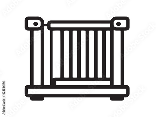 Baby gate icon in simple modern vector design