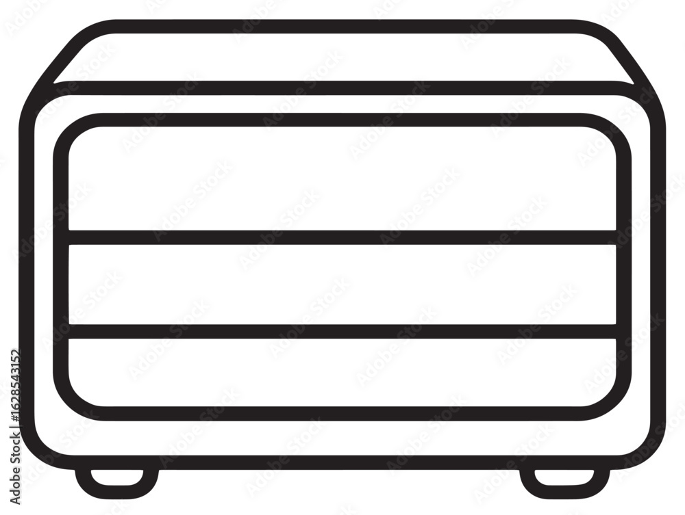 Simple bedside caddy drawing in minimal vector style Simple bedside caddy drawing in minimal vector style