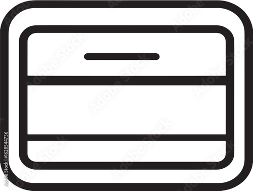Simple bedside shelf illustration in outlined vector format