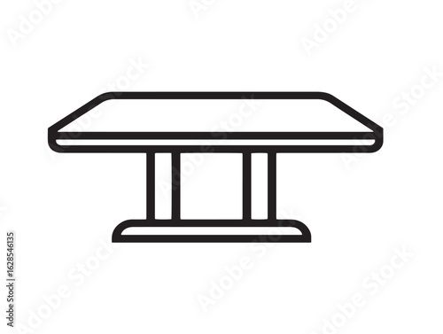 Clean and minimal boardroom furniture table design