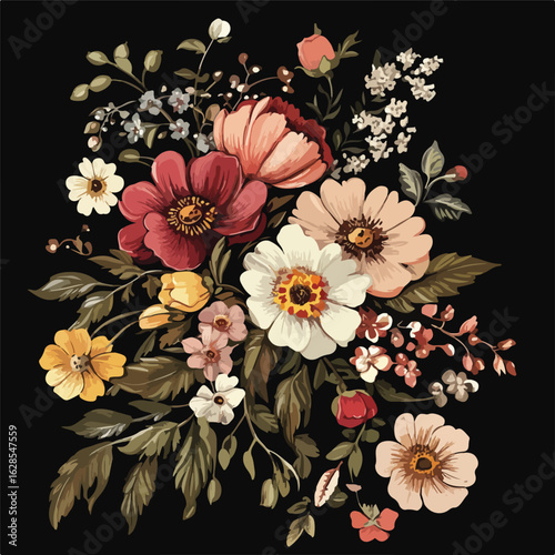 Fantasy Vintage Wallpaper Design Variation
