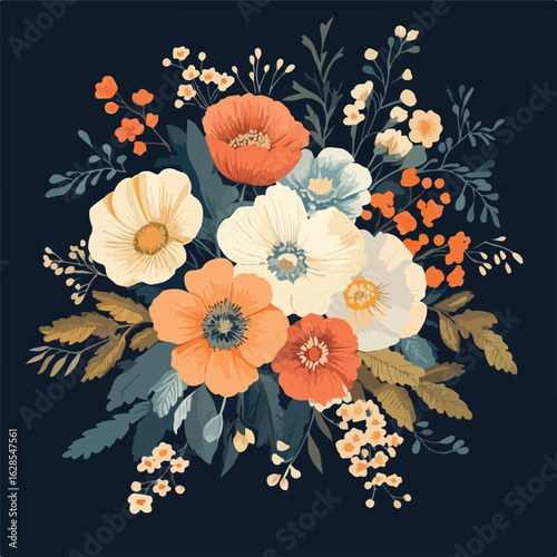 Fantasy Vintage Wallpaper Design Variation