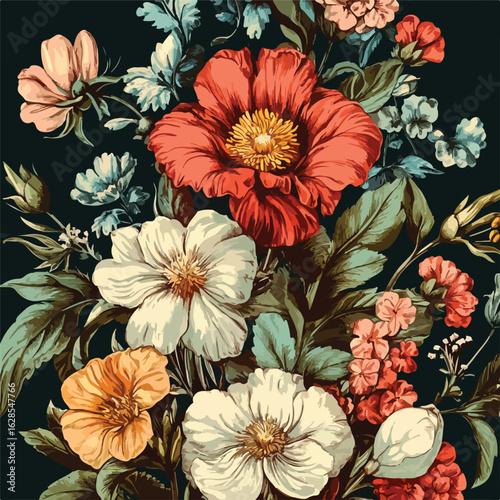 Fantasy Vintage Wallpaper Design Variation