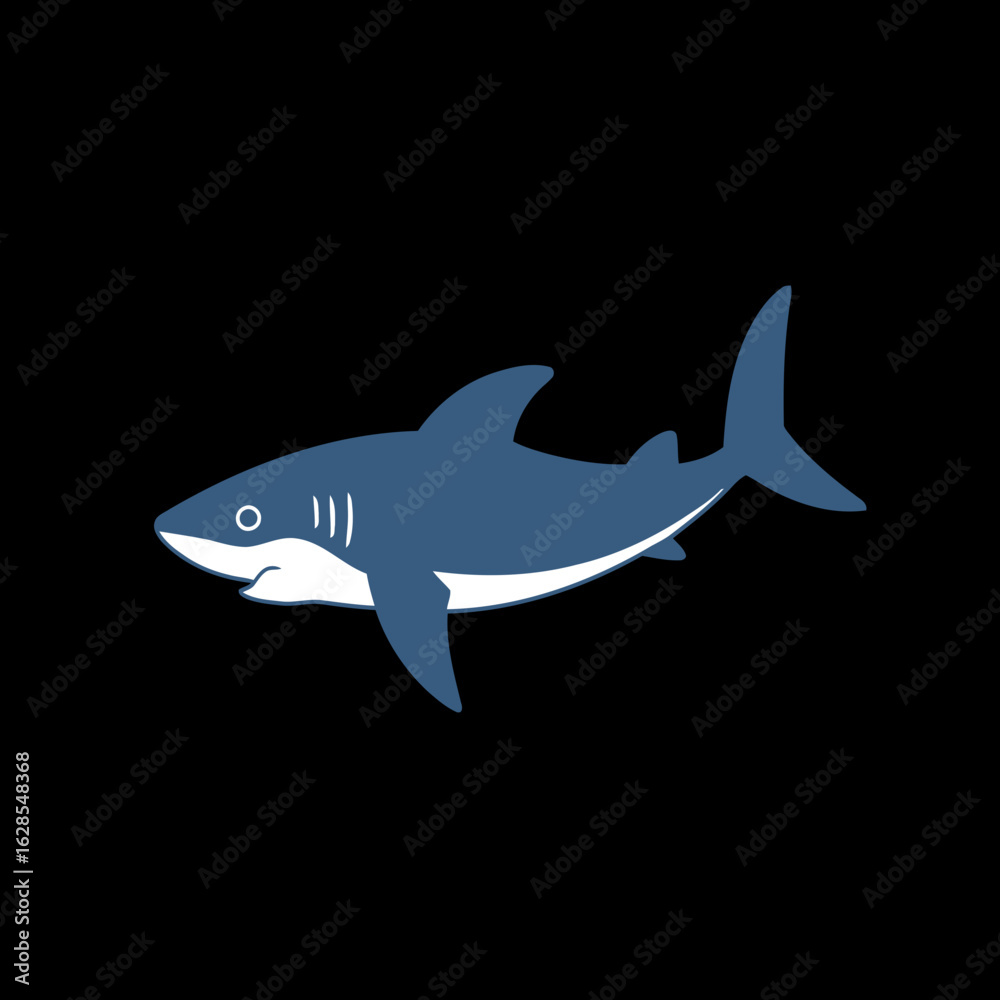 Obraz premium Blue Shark Illustration