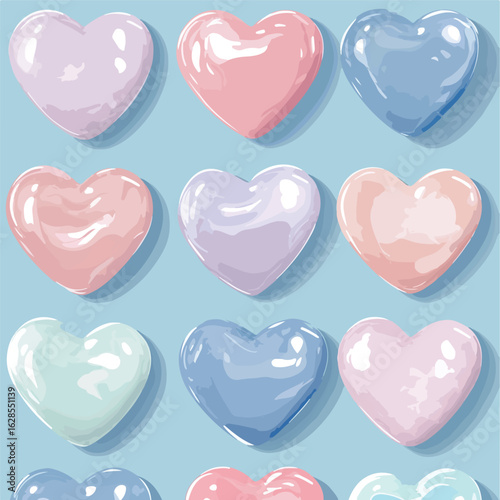 Romantic Hearts Background for Valentine's Day