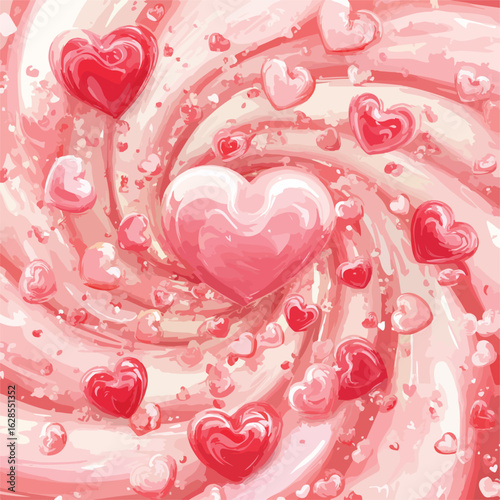 Romantic Hearts Background for Valentine's Day
