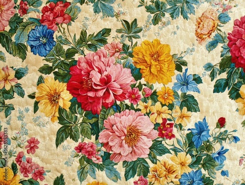 Vibrant Floral Designs: A Tapestry of Blossoms and Botanical Beauty, Showcasing Exquisite Color Palettes in a Classic Floral Arrangement.  A Celebration of Nature's Artistic Masterpieces.
