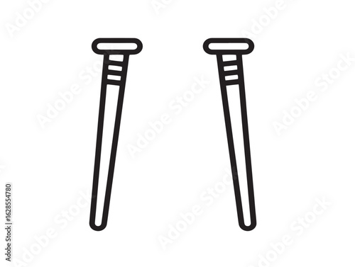 Sleek chair leg protector icon in minimalist style