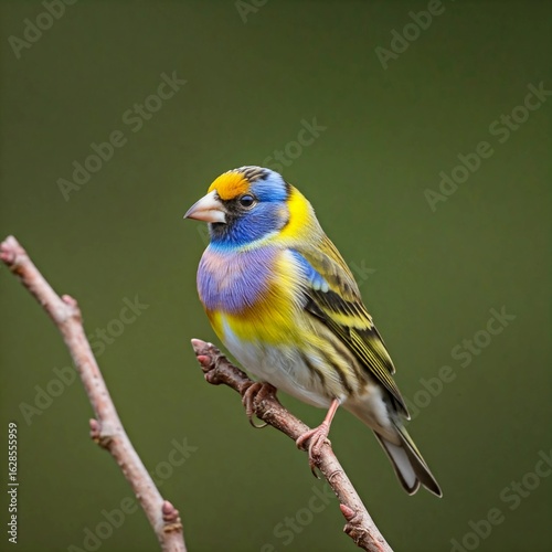 Colorful Songbird Perched on a Branch