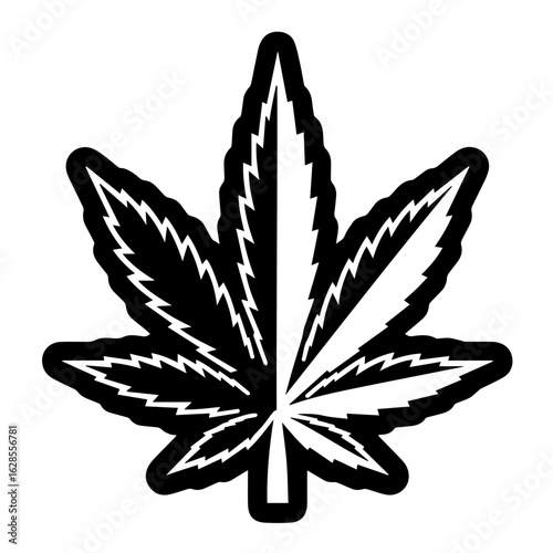 Vector illustration of Weed bud, marijuana, medical bud, cannabis isolated on white background