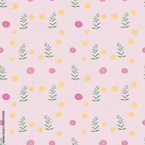 Wallpaper Mural Flowers floral seamless pattern illustration Torontodigital.ca