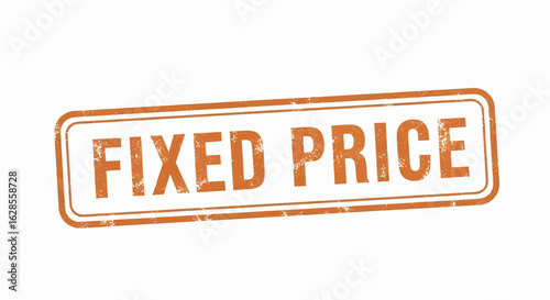 Fixed price rubber stamp, a grunge vector illustration.
