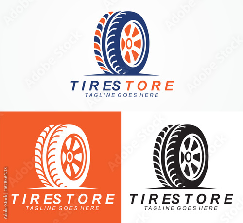 Professional Tire Store Logo Design for Automotive Services, Car Repair, Wheel Alignment, and Vehicle Maintenance