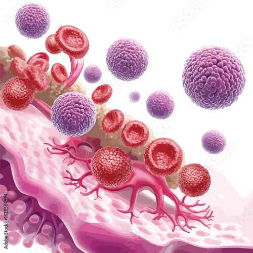 Leukocytes Blood Cells Wave Animation