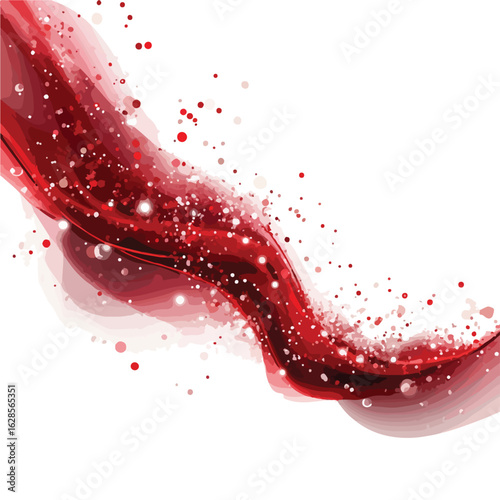 Blood Cells Wave on White Background