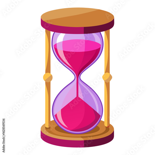 contemporary sand timer with a sleek vector illustration 