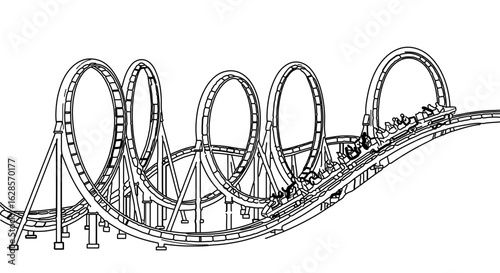 Roller coaster extreme ride theme park amusement park thrilling adventure fun excitement adrenaline rush design