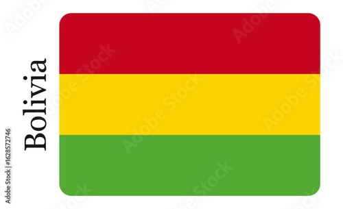 Free Download Bolivia Official Flag - High-quality vector illustration of the official flag of Bolivia, featuring the iconic red crescent and star on a green and white background - GFXLoad