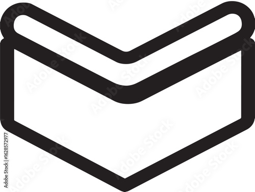 Simple furniture protector clip in outlined vector art
