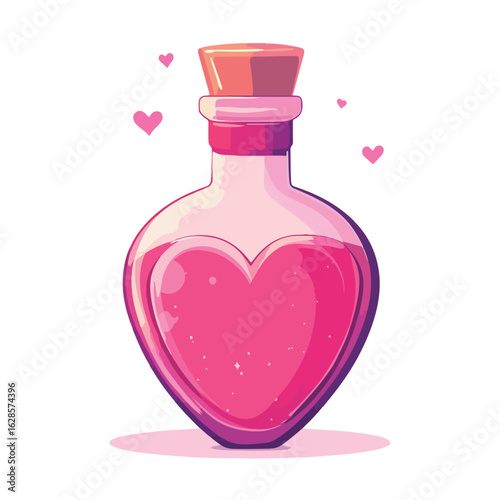 Pink Magic Heart Elixir Bottle