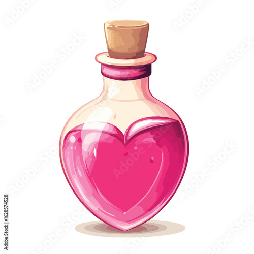 Pink Magic Heart Elixir Bottle