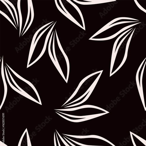 Vintage floral seamless pattern. Trendy painted flower background. Repeating floral pattern