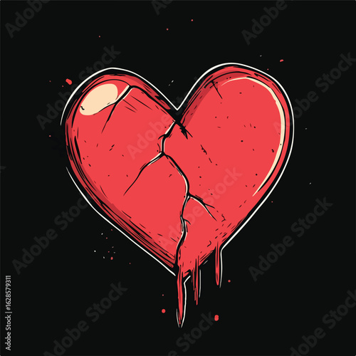 Anti-Valentine Broken Heart Concept