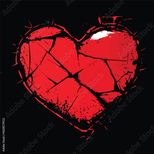 Anti-Valentine Broken Heart Concept