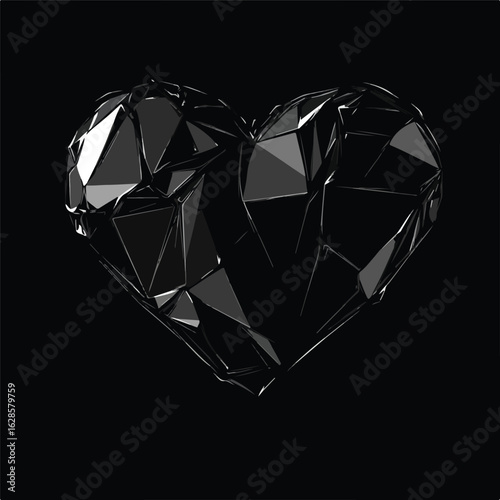 Dark Broken Heart Anti-Valentines Concept